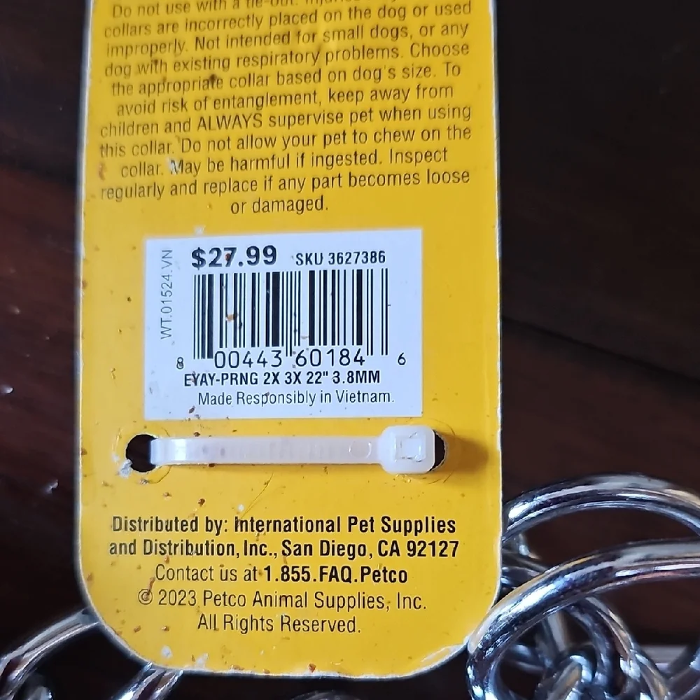 NWT Hittin' My Stride Short-term Training dog Collar Metal Prong 2XL - 3XL